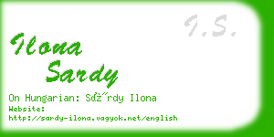 ilona sardy business card